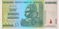 Zimbabwe 50.000.000 2008 UNC P-79/1
